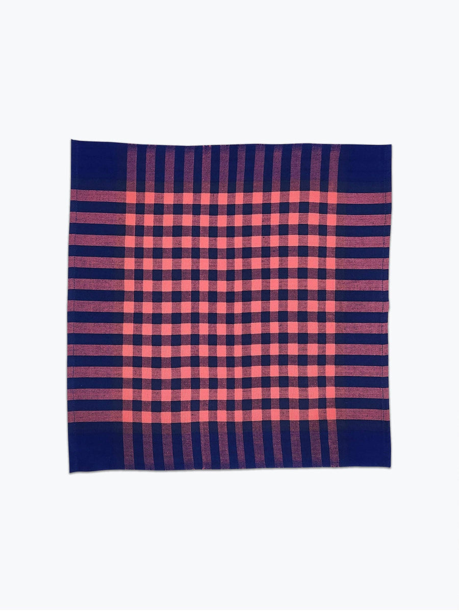 All Roads - Grid Napkin Pair - Navy