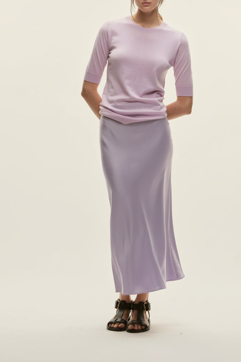 Saint Art :: Talia Charmeuse Maxi Skirt, Lilac