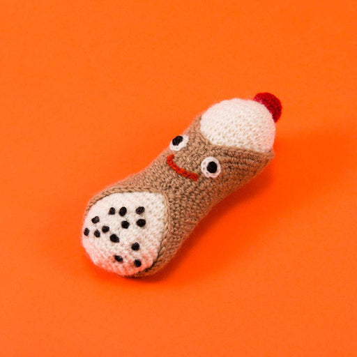 Ware of the Dog :: Hand Knit Cannoli Dog Toy