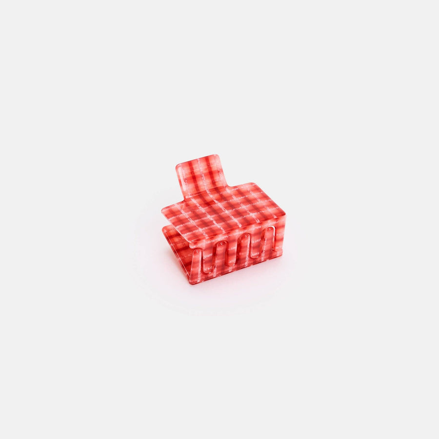 CHUNKS :: Midi Box Claw in Red Plaid