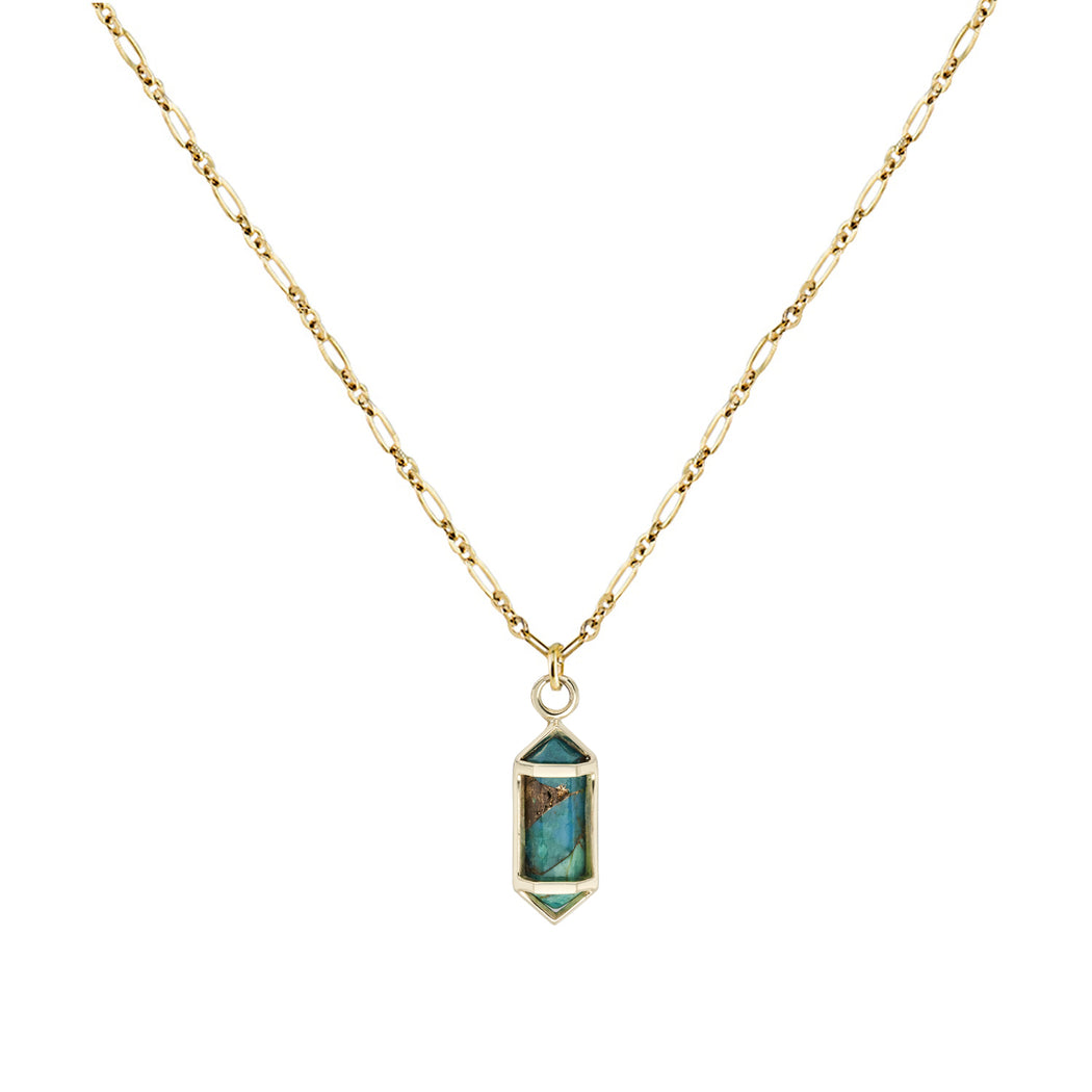 Metier Jewelry :: Small Ojo Chrysocolla Pendant Necklace