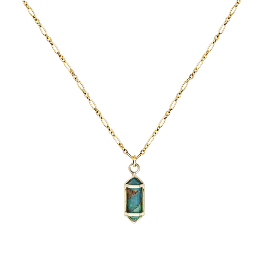 Metier Jewelry :: Small Ojo Chrysocolla Pendant Necklace