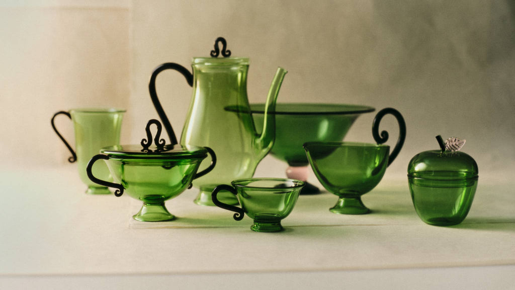 Sophie Lou Jacobsen :: Fruit Bowl, Green/Pink/Clear