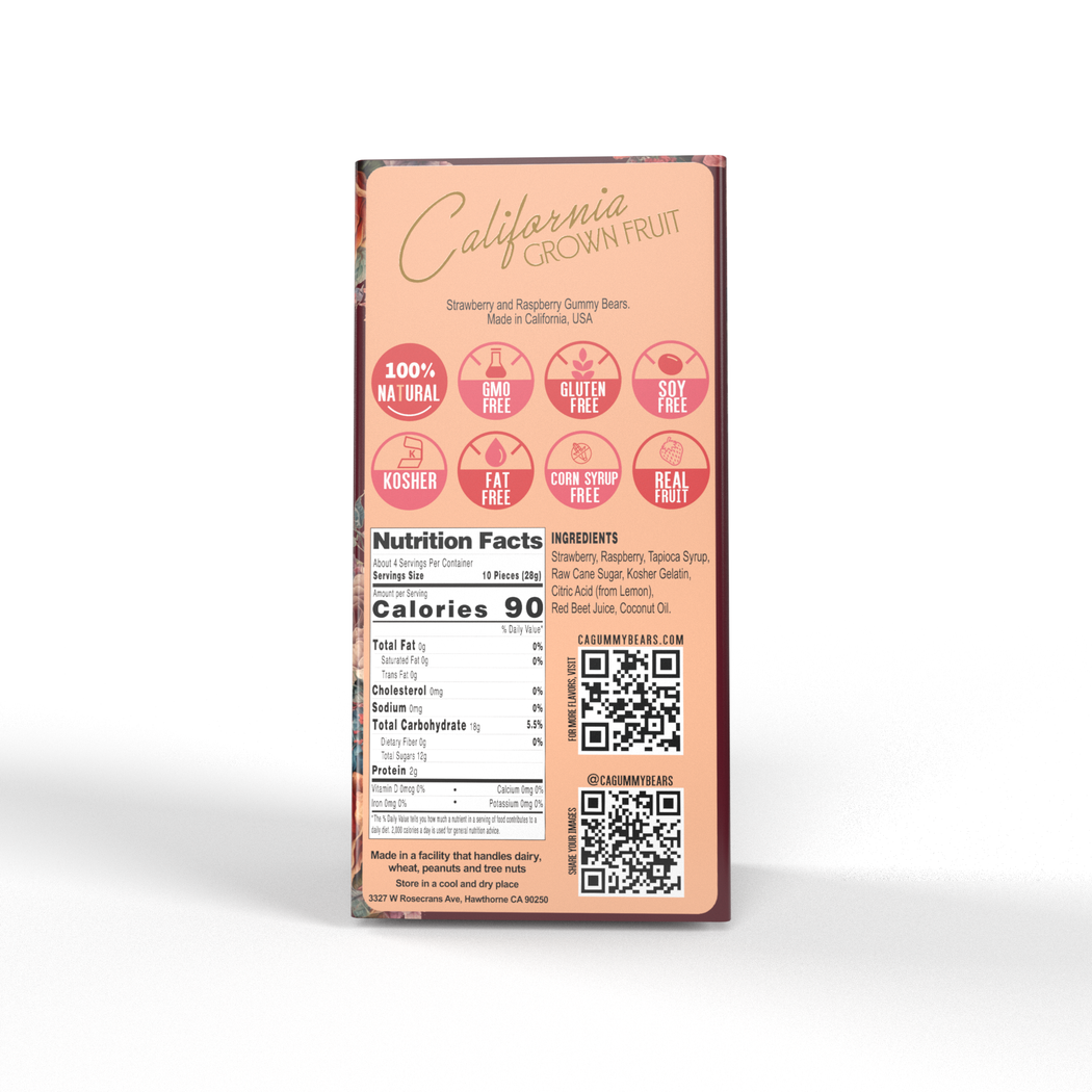 California Gummy Bears :: Strawberry & Raspberry