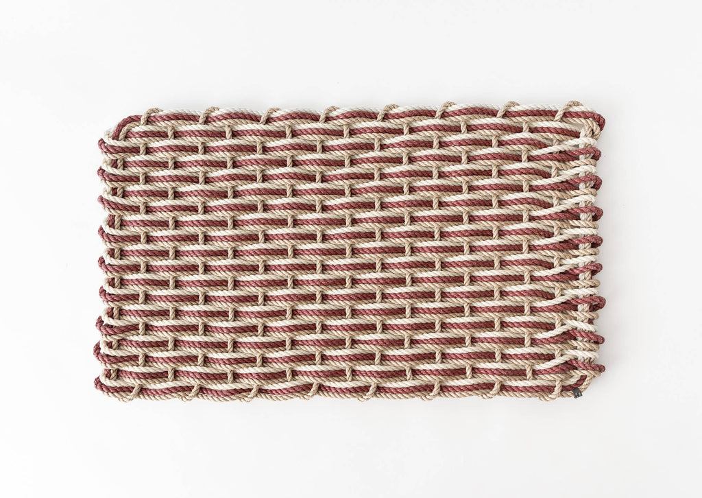 The Rope Co. :: Doormat, Sand, Pomegranate & Oyster