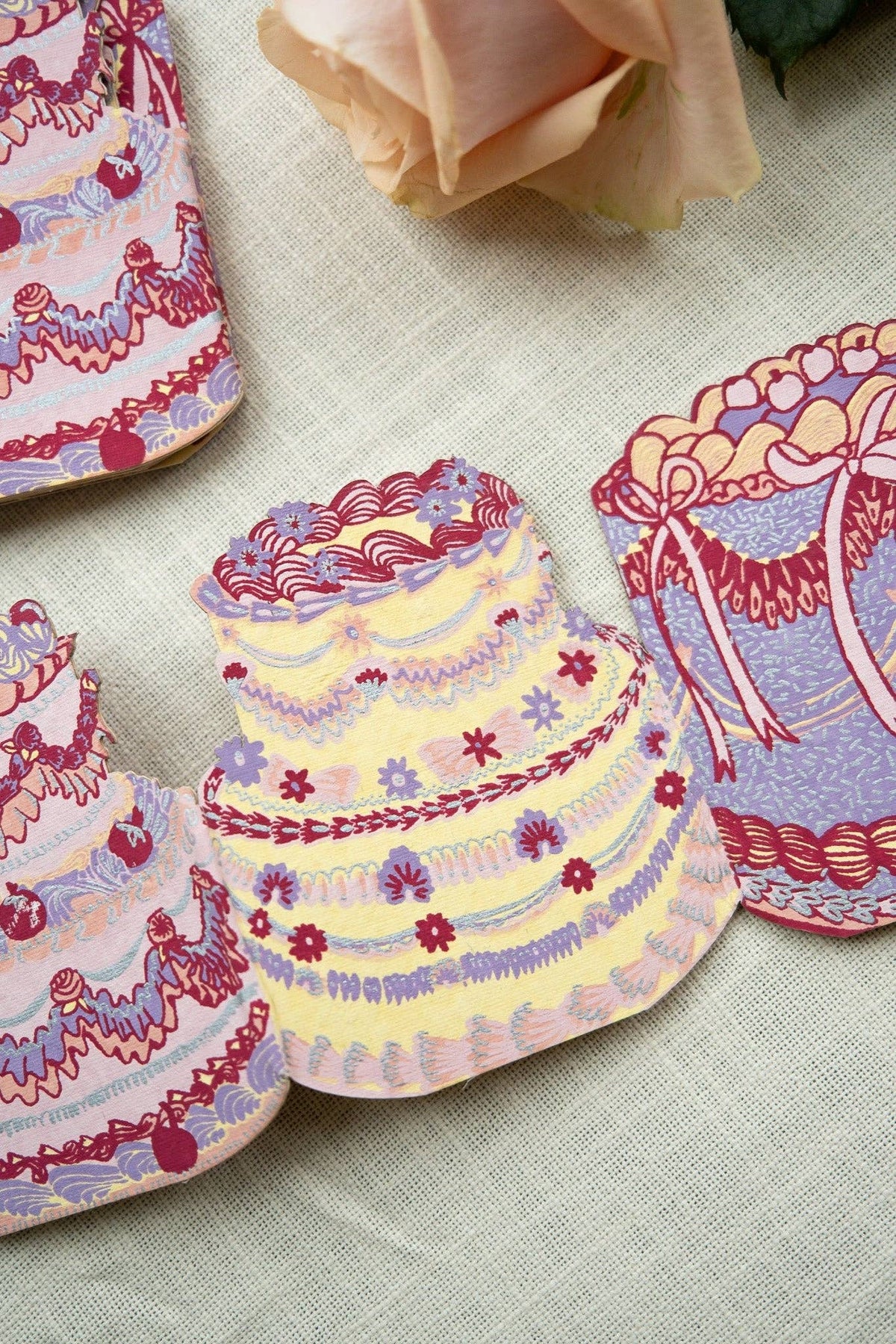 East End Press :: Birthday Cake Concertina Greeting Card