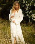 MagicLinen ::  Waffle Linen Robe, White