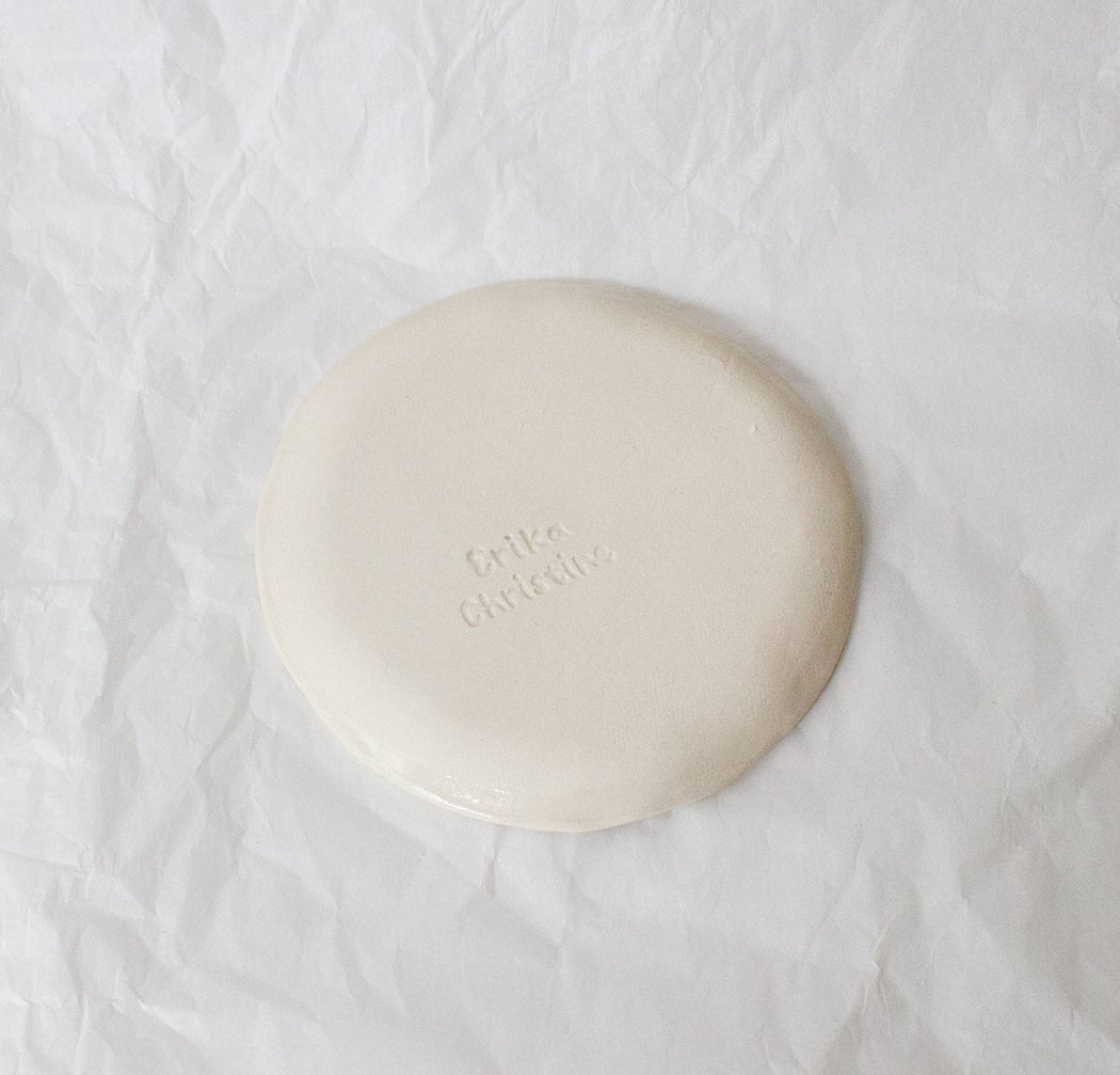 Erika Christine Ceramics :: Cornflower Catchall Plate, Emerald