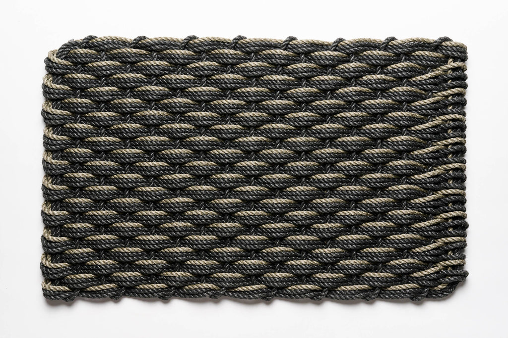 The Rope Co. :: Triple Weave Doormat, Charcoal & Mushroom
