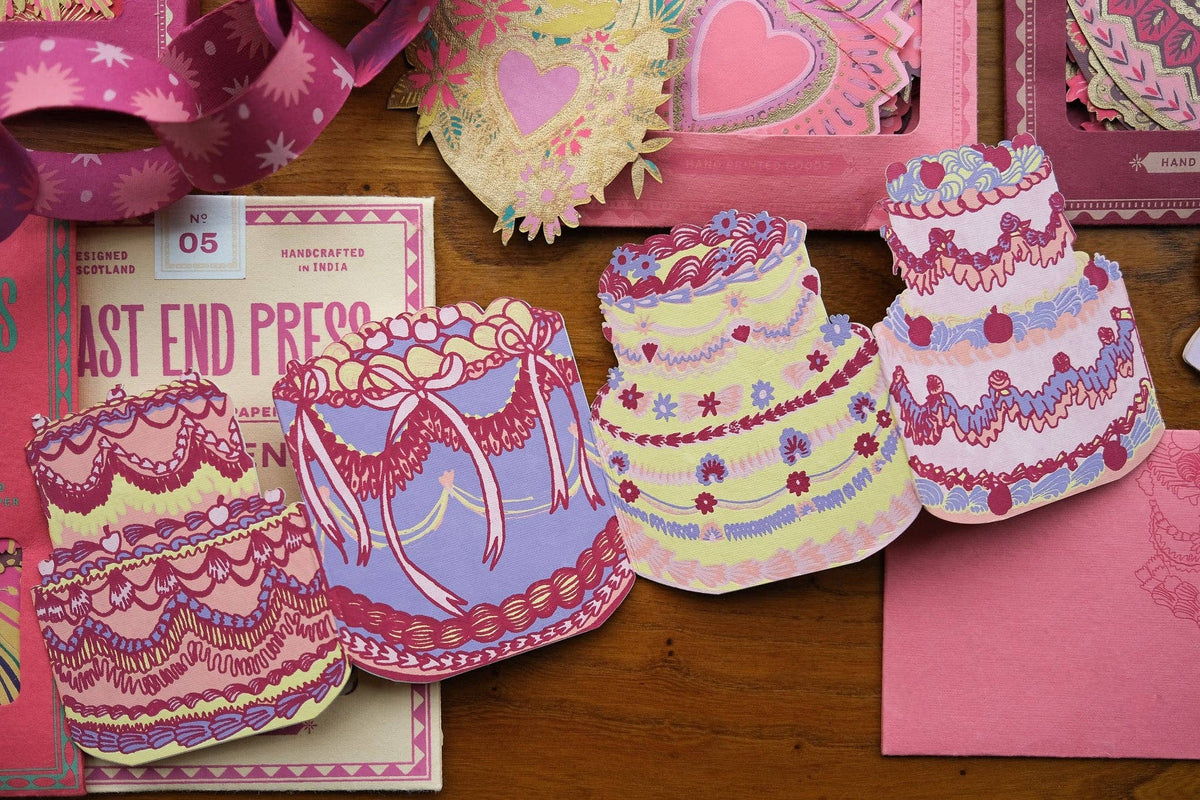 East End Press :: Birthday Cake Concertina Greeting Card
