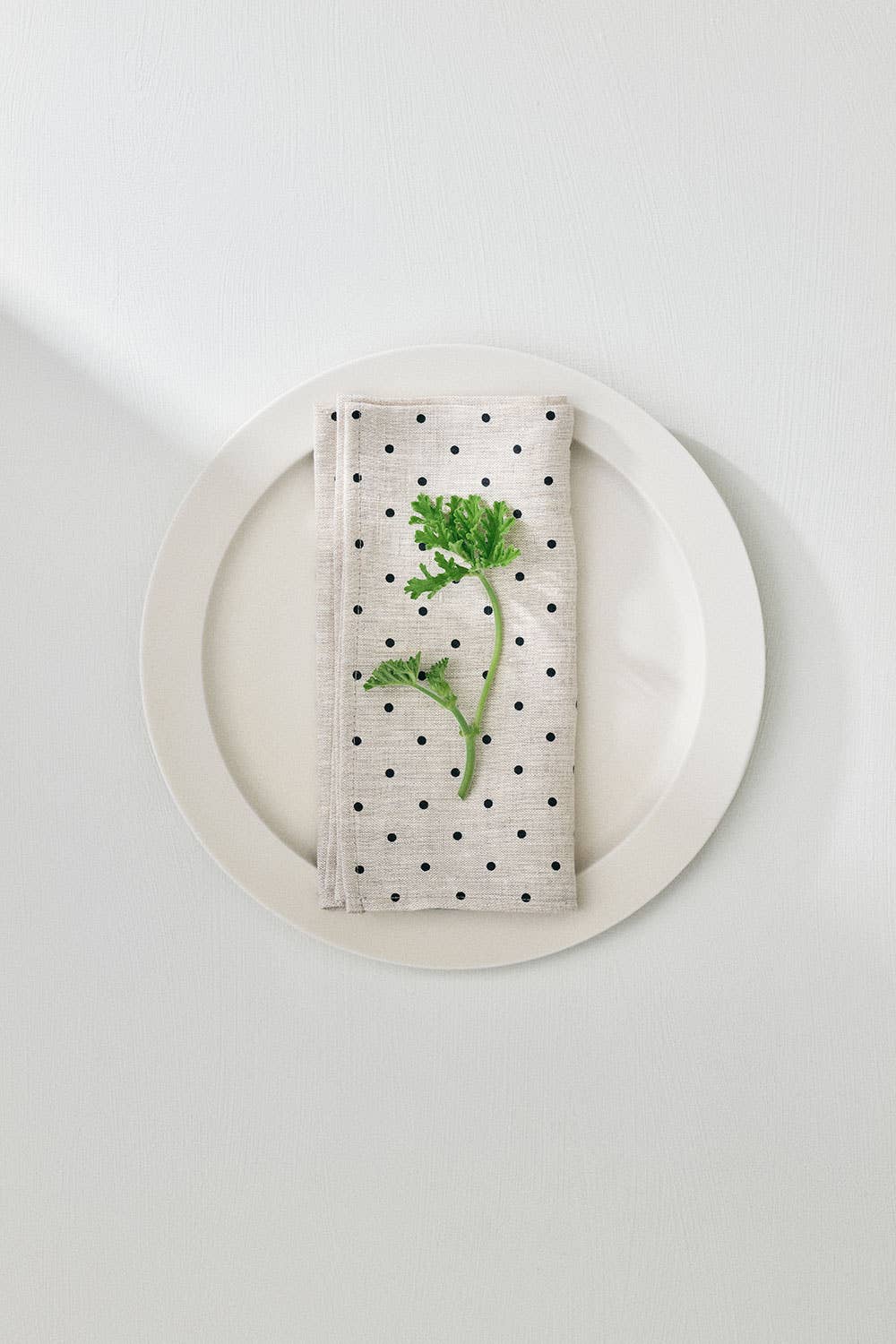 Fog Linen :: Linen Napkin, Natural Dot