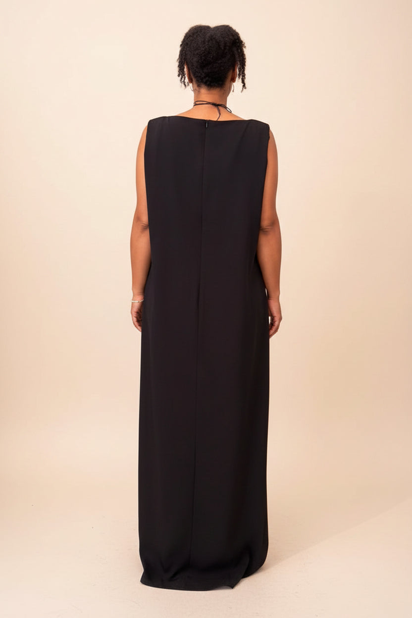 Sloan :: Crepe Boatneck Gown