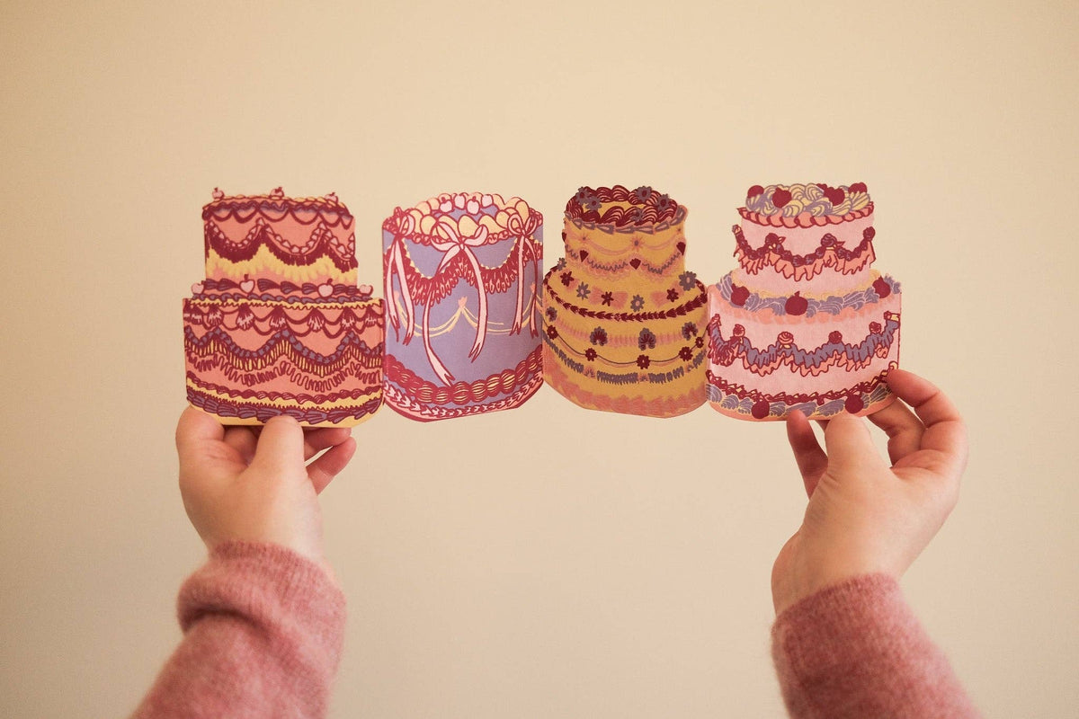 East End Press :: Birthday Cake Concertina Greeting Card