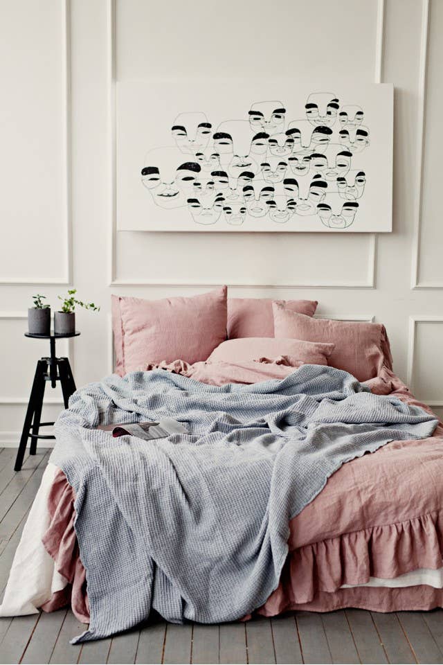 MagicLinen :: Linen waffle blanket in various colors