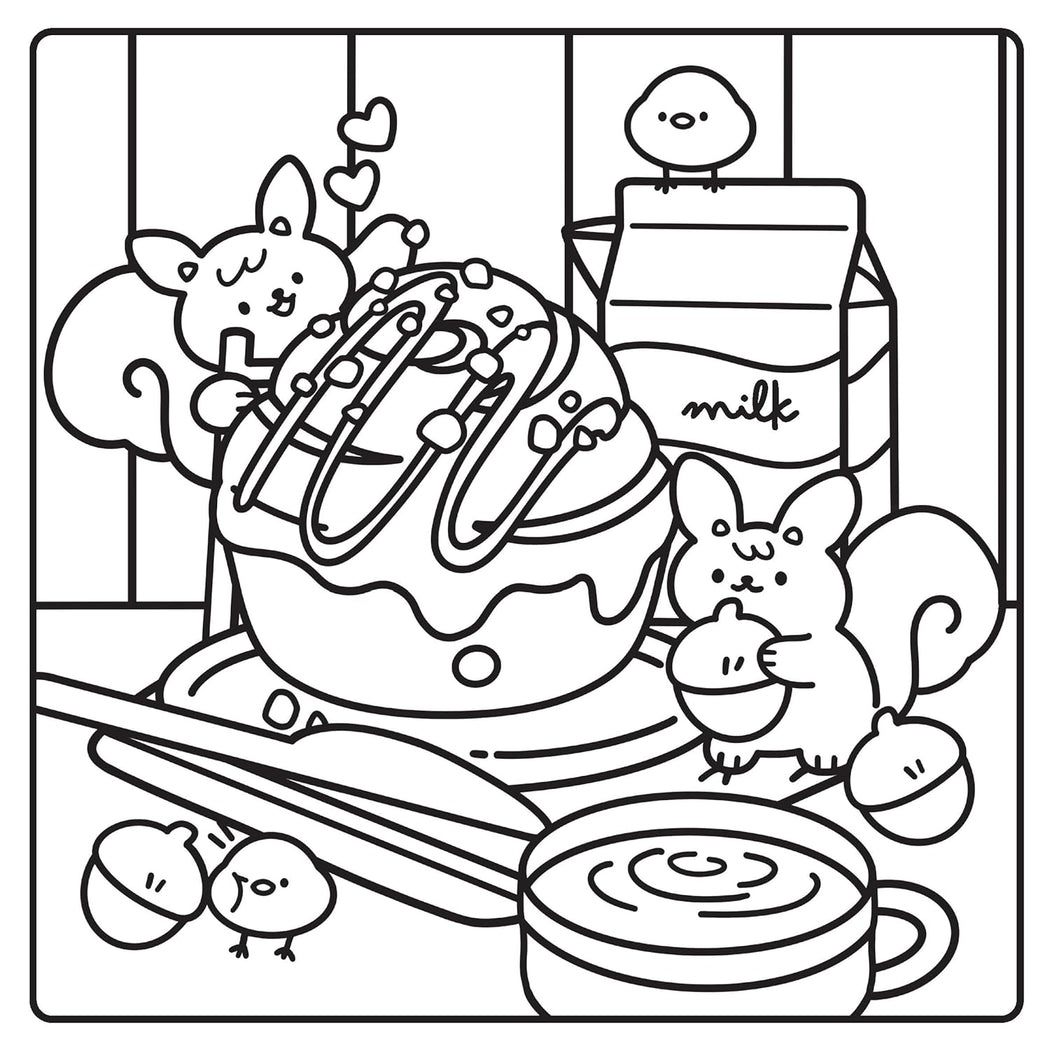 Snuggles and Snacks :: Coloring Book