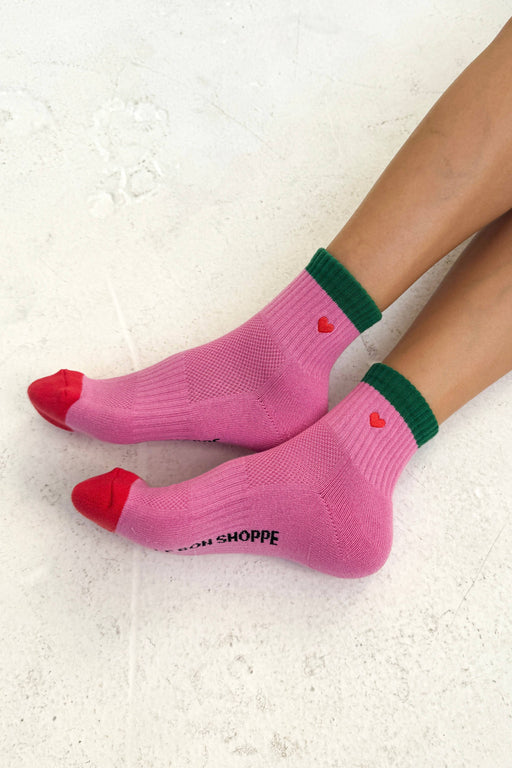 Le Bon Shoppe :: Embroidered Color Block Girlfriend Socks