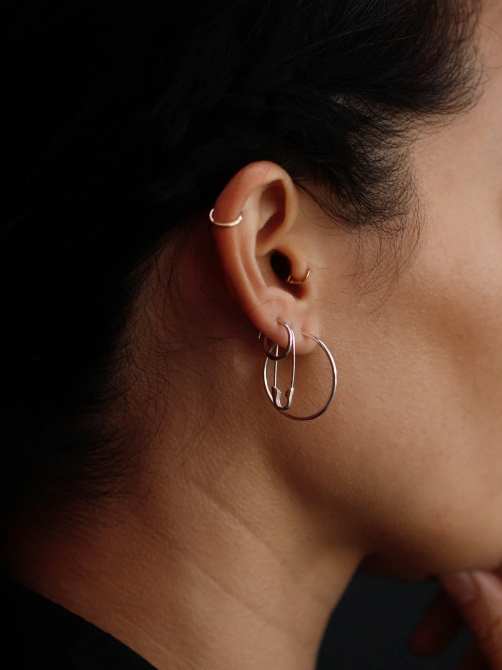 Loren Stewart :: Riley Hoop Earrings Silver