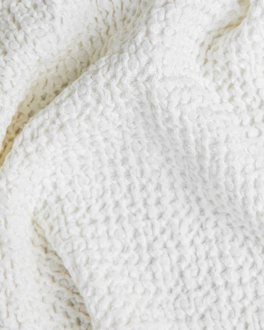 MagicLinen ::  Waffle Linen Robe, White