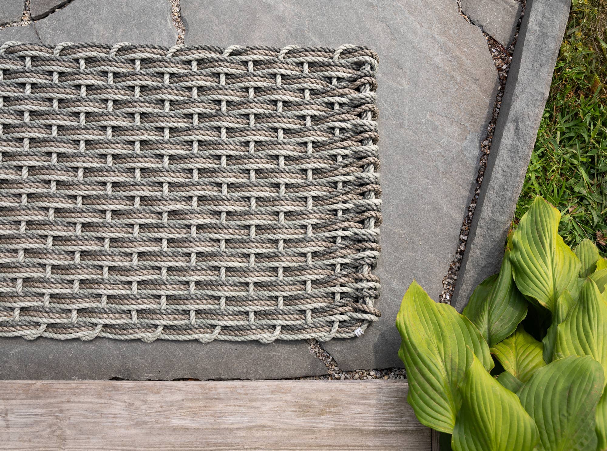 The Rope Co. :: Triple Weave Doormat, Sage, Mushroom & Blue Spruce