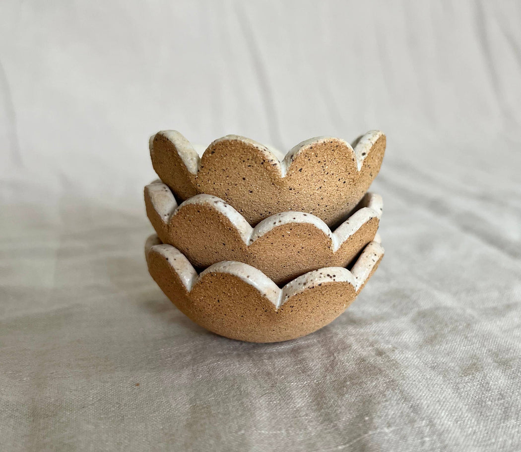 Void & Form Ceramics :: Cream Flower Ring Dish