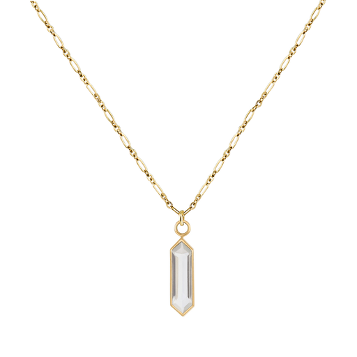 Metier Jewelry :: Moonstone + Black Diamond Pendant Necklace
