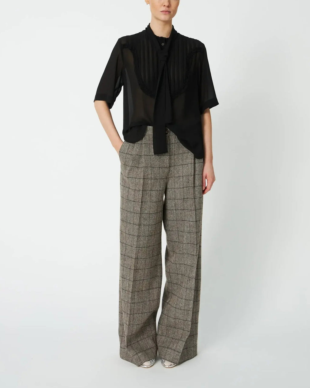 Stella Nova :: Chiffon Shirt w/ Tie Band
