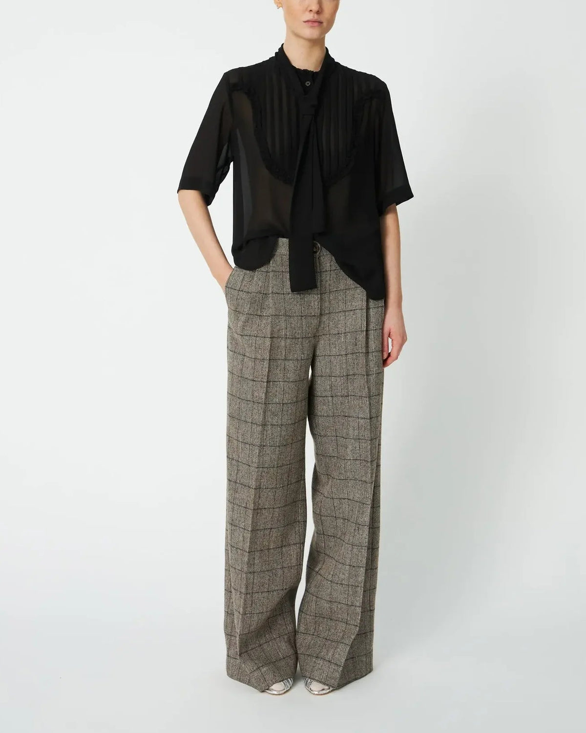 Stella Nova :: Chiffon Shirt w/ Tie Band