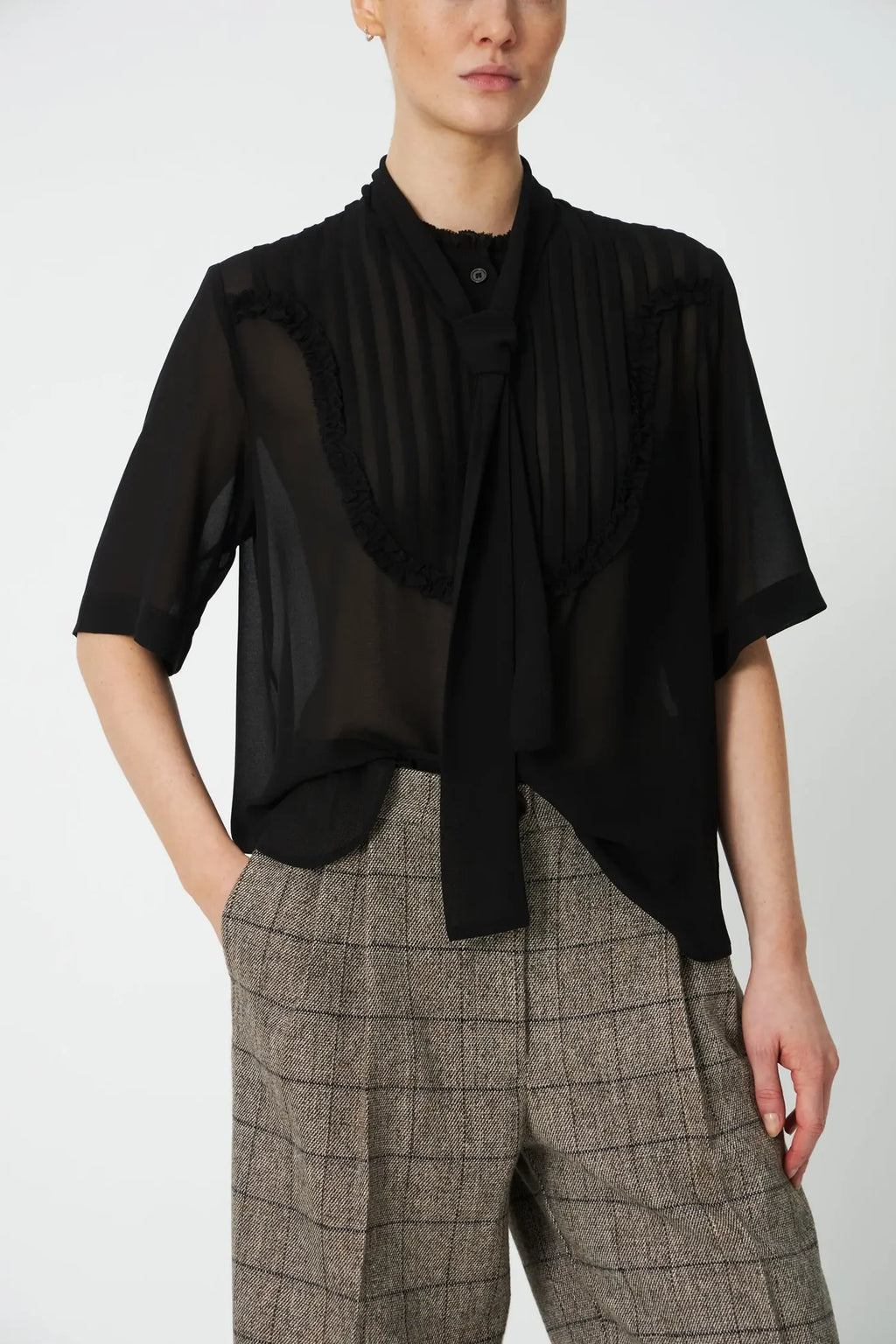Stella Nova :: Chiffon Shirt w/ Tie Band
