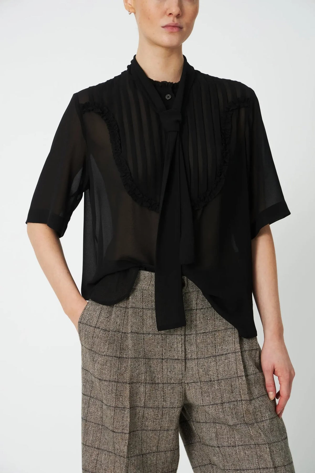 Stella Nova :: Chiffon Shirt w/ Tie Band