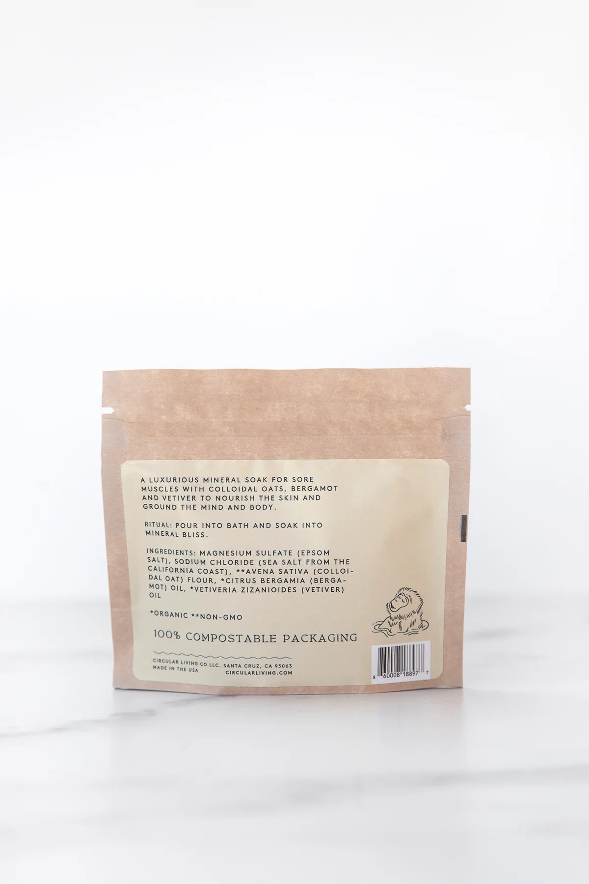 Circular Living :: Mineral Bath Soak Sachet, Vetiver & Bergamot