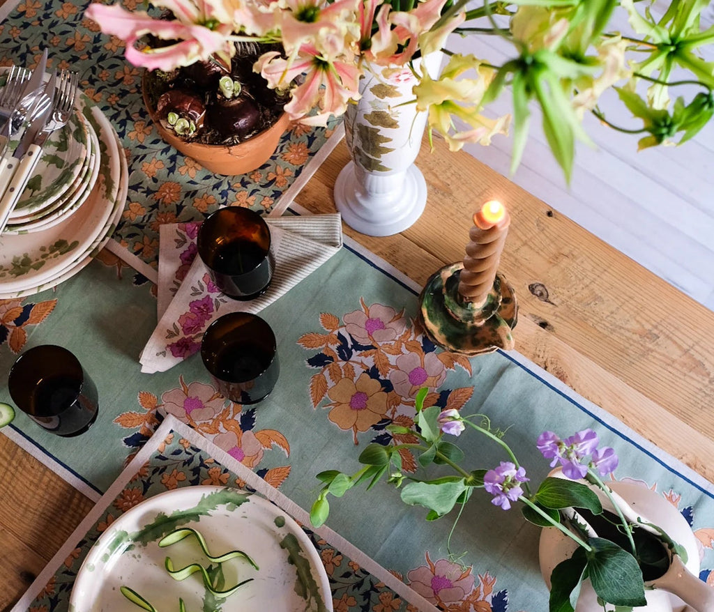 Soil to Studio :: Dia Table Runner, 15x80" Sage