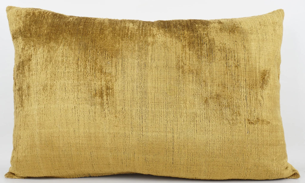 Ikat Pure Gold Pillow w/Insert
