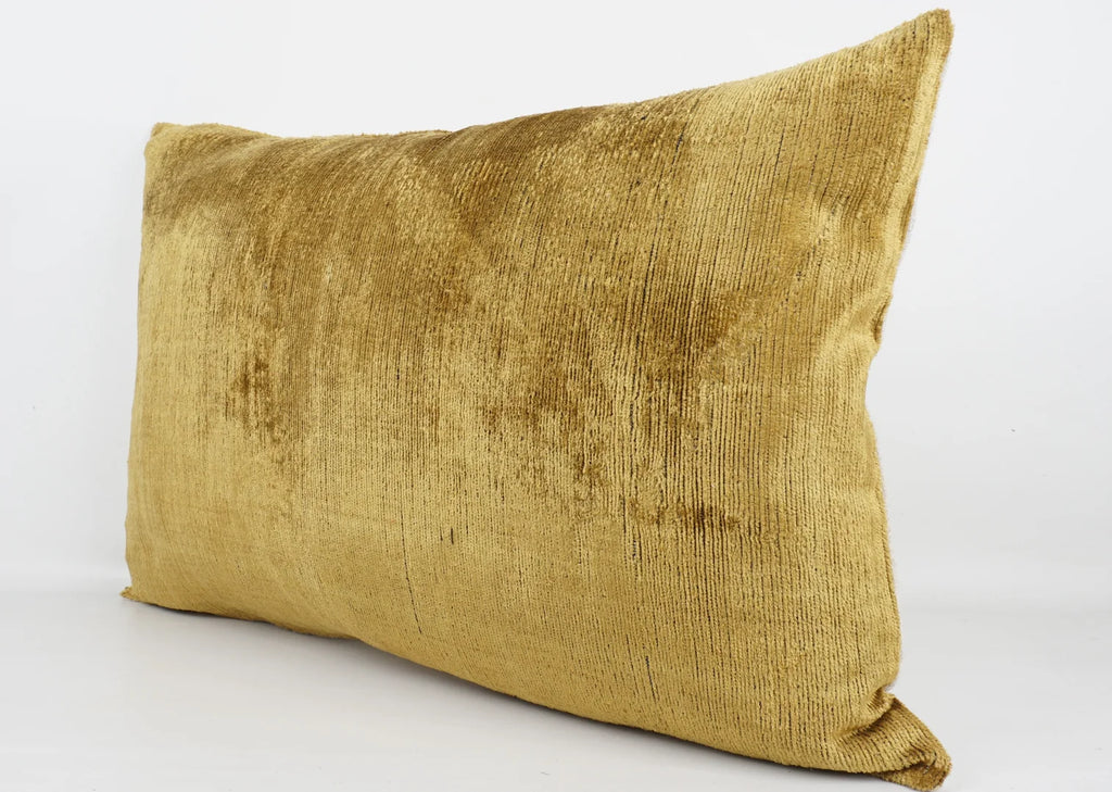Ikat Pure Gold Pillow w/Insert