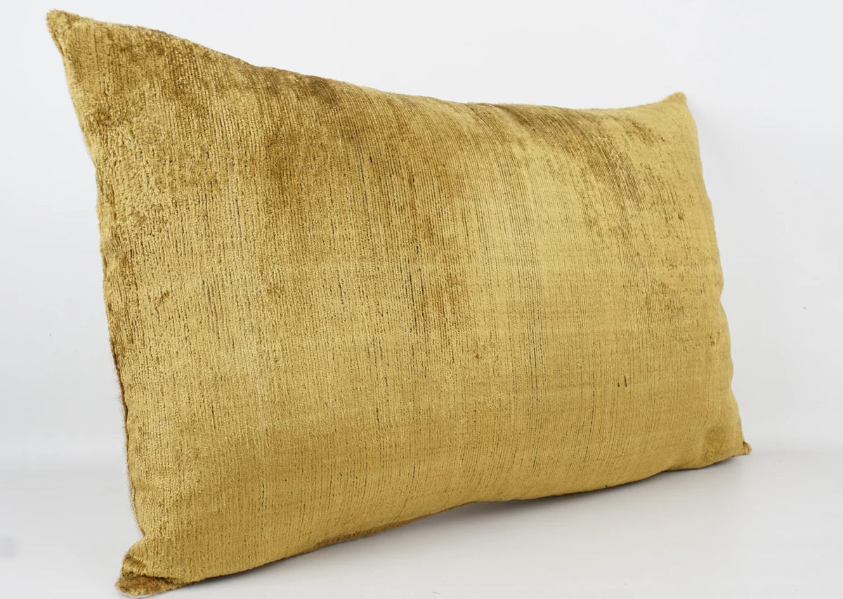 Ikat Pure Gold Pillow w/Insert