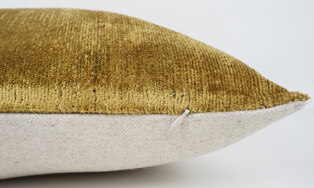 Ikat Pure Gold Pillow w/Insert