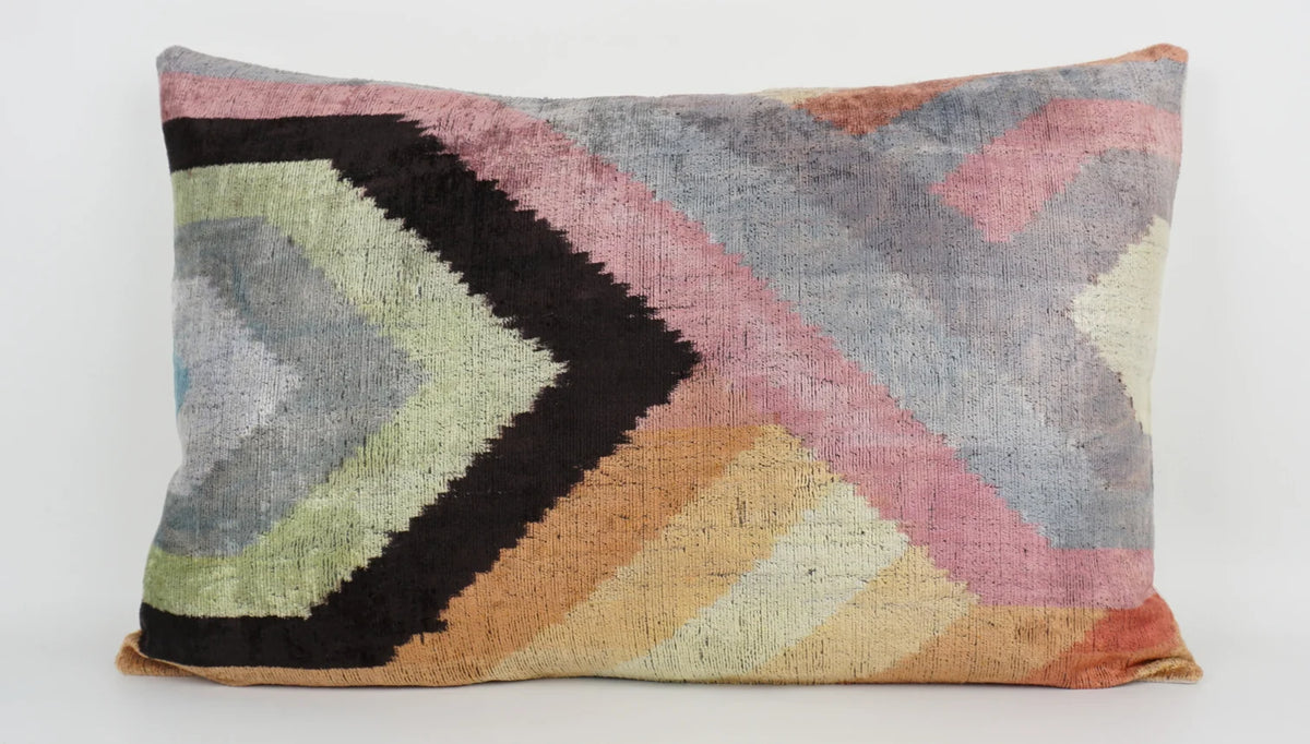 Ikat Geo Pillow w/Insert
