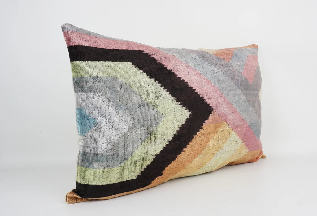Ikat Geo Pillow w/Insert