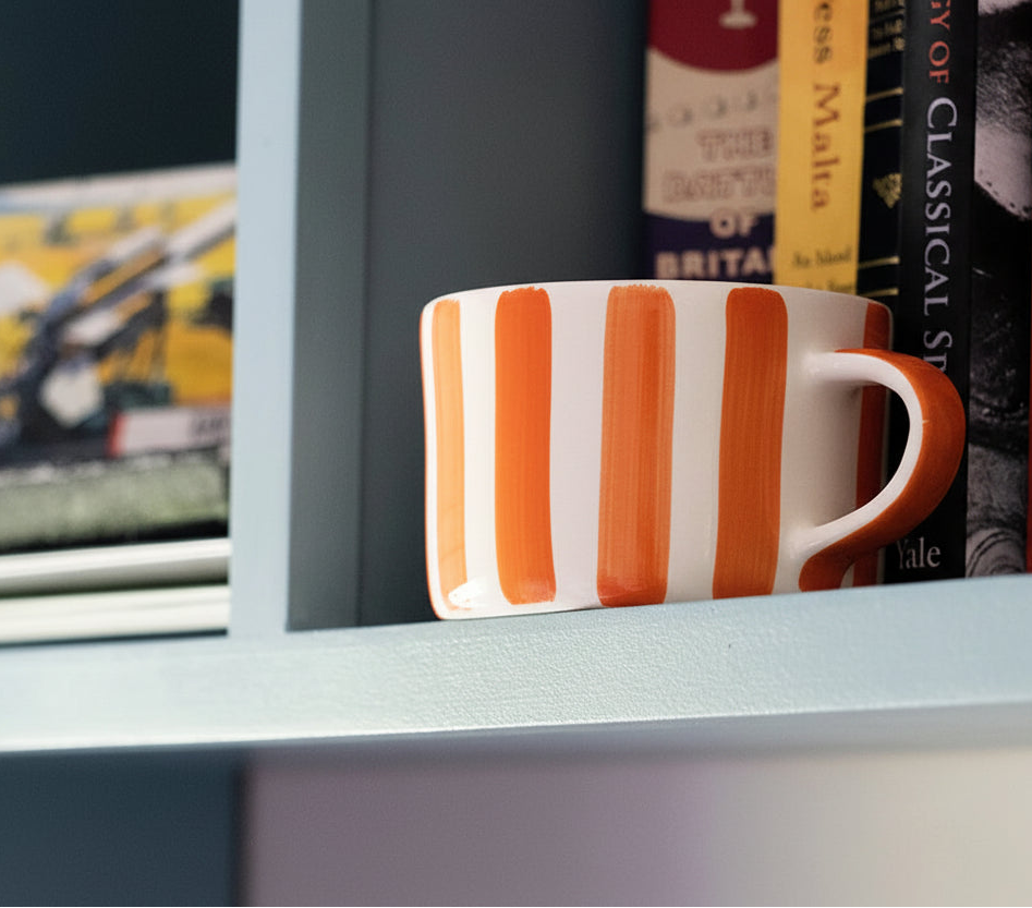 Musango :: Candy Stripe Mug, Tangerine