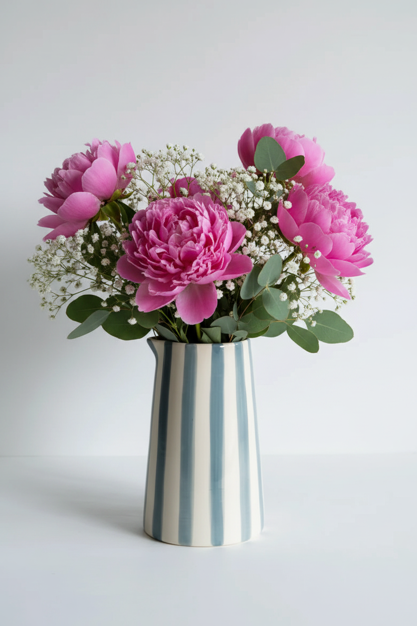 Musango :: Candy Stripe Pitcher, Dove Grey