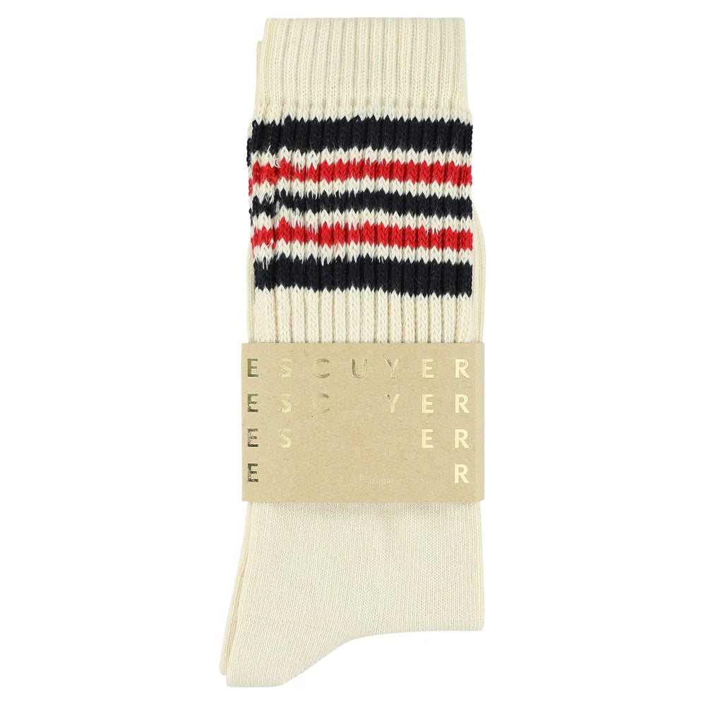 Escuyer :: MEN'S 5 Stripes Crew Socks