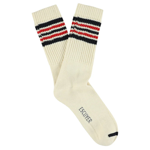 Escuyer :: MEN'S 5 Stripes Crew Socks