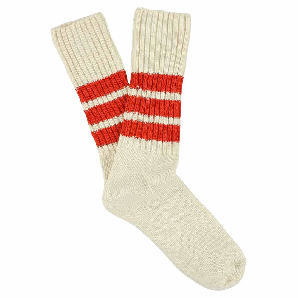 Escuyer :: MEN'S Striped Crew Socks, Orange