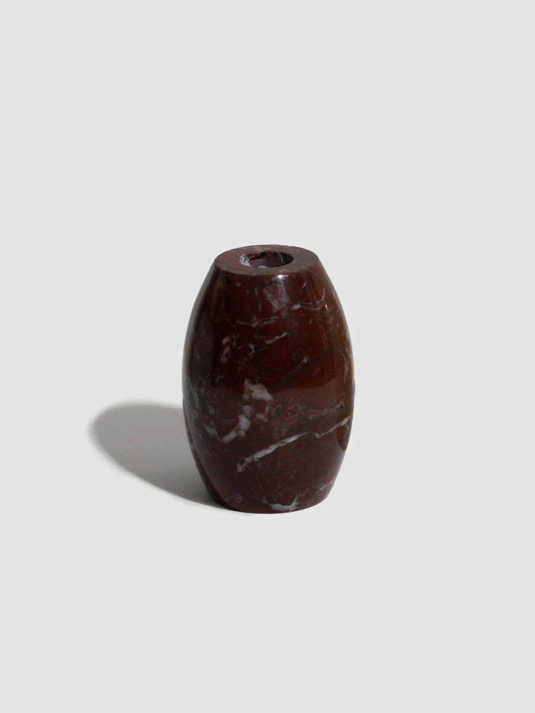Loren Stewart :: Ovoid Candle Holder, Rosso Levanto