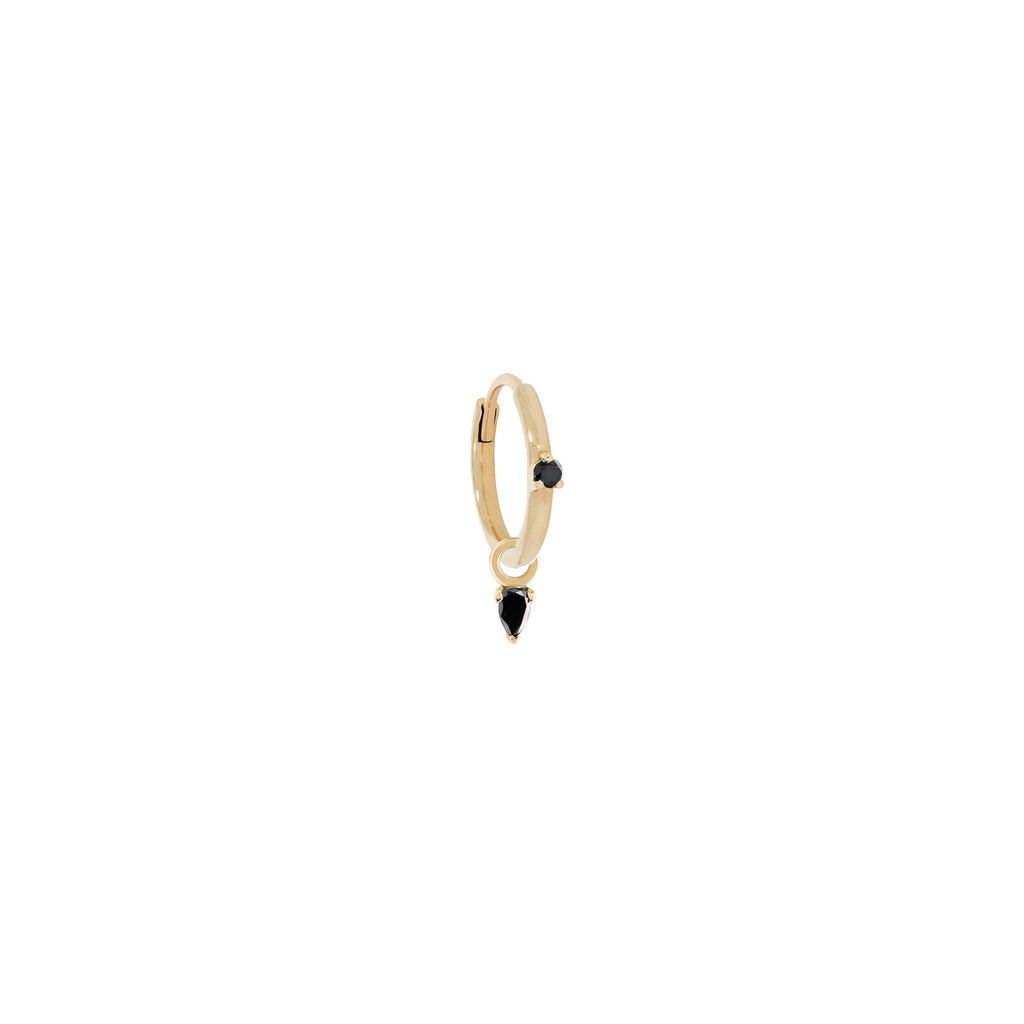 Metier Jewelry :: Black Diamond Pear Dangle w/ Black Diamond Hoop