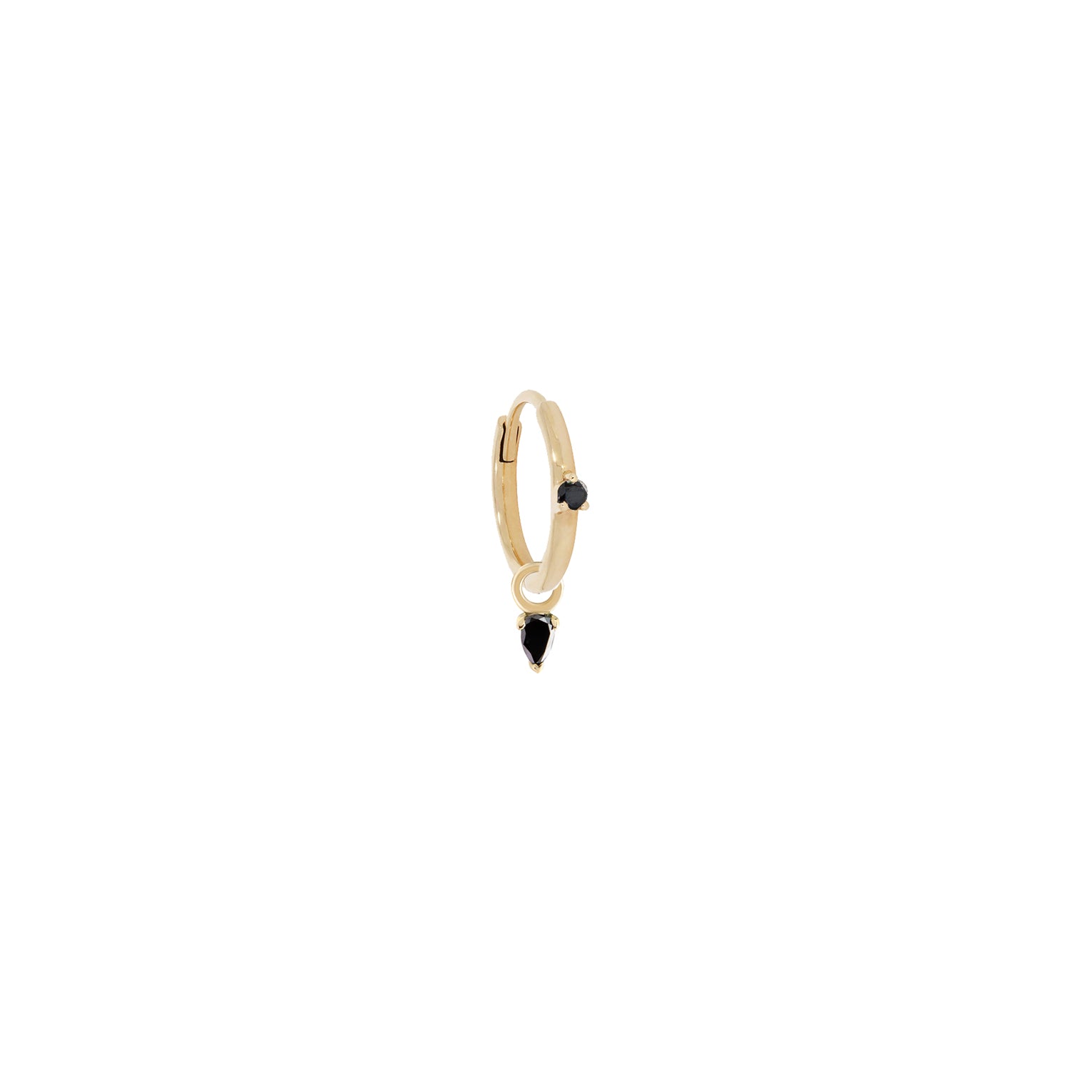 Metier Jewelry :: Black Diamond Pear Dangle w/ Black Diamond Hoop