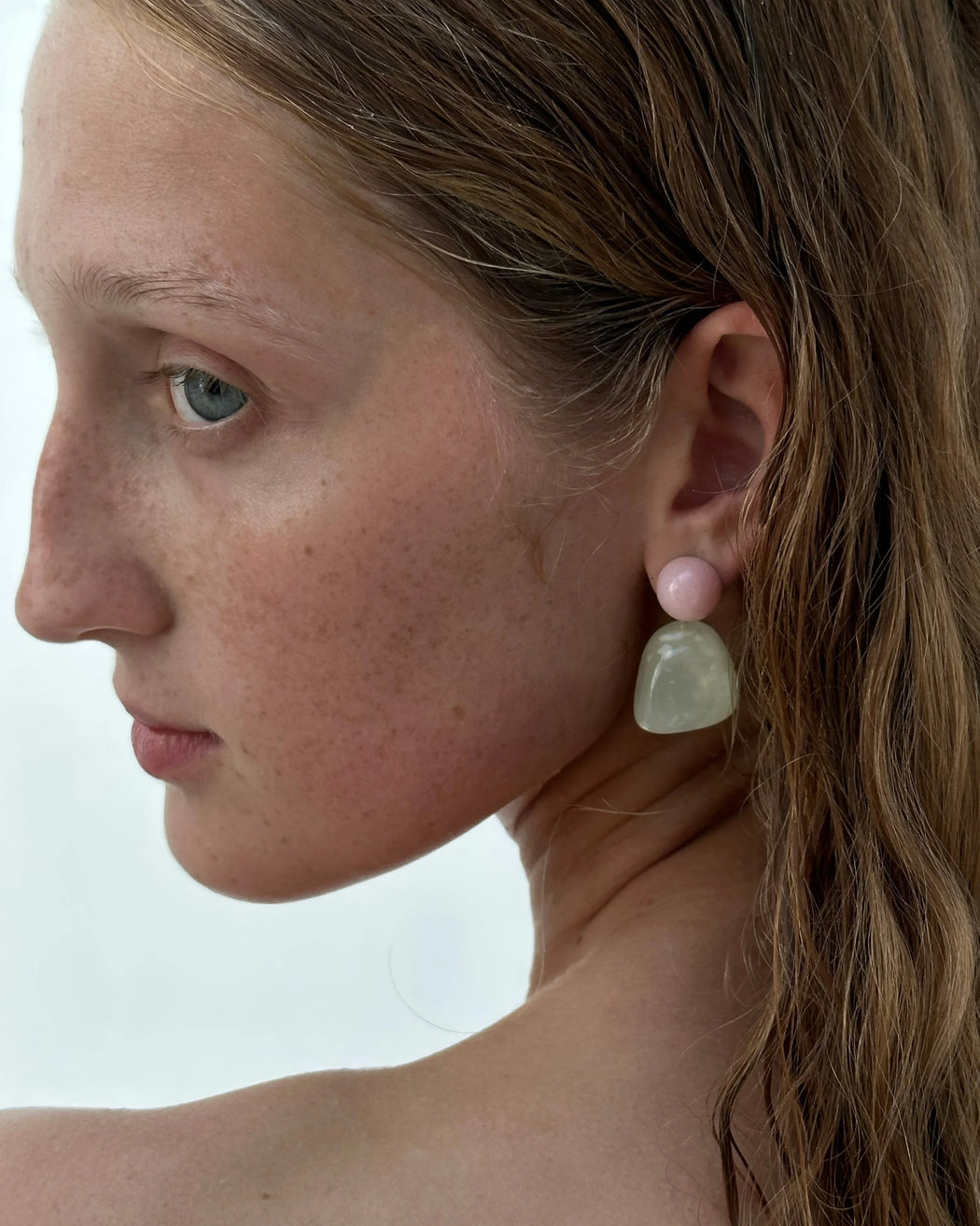 Mussels & Muscles :: Pebbles Earrings Rose/Jade No.1