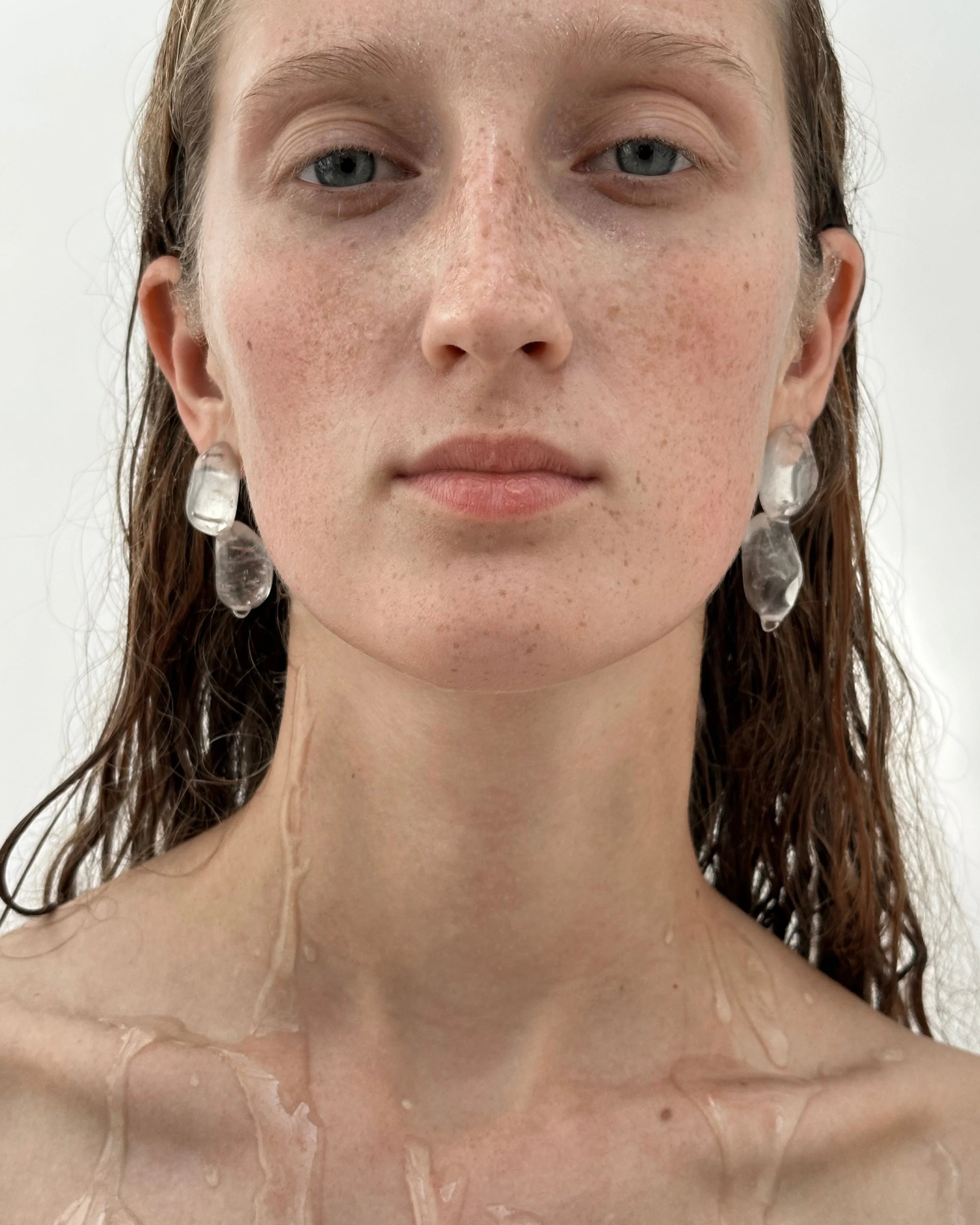 Mussels & Muscles :: Pebbles Earrings No.2 Dk Green PAIR