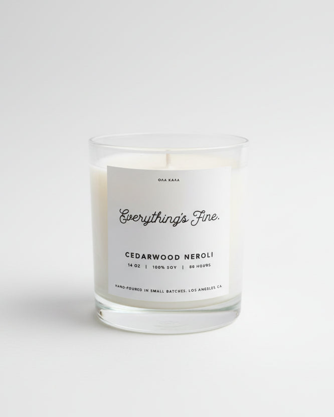 Everything’s Fine :: Cedarwood Neroli Candle 14 oz