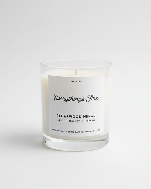 Everything’s Fine :: Cedarwood Neroli Candle 14 oz
