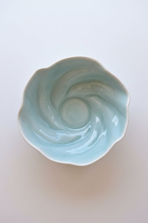 Ajay Gokhale :: Wave Bowl, Celadon Glaze, Large